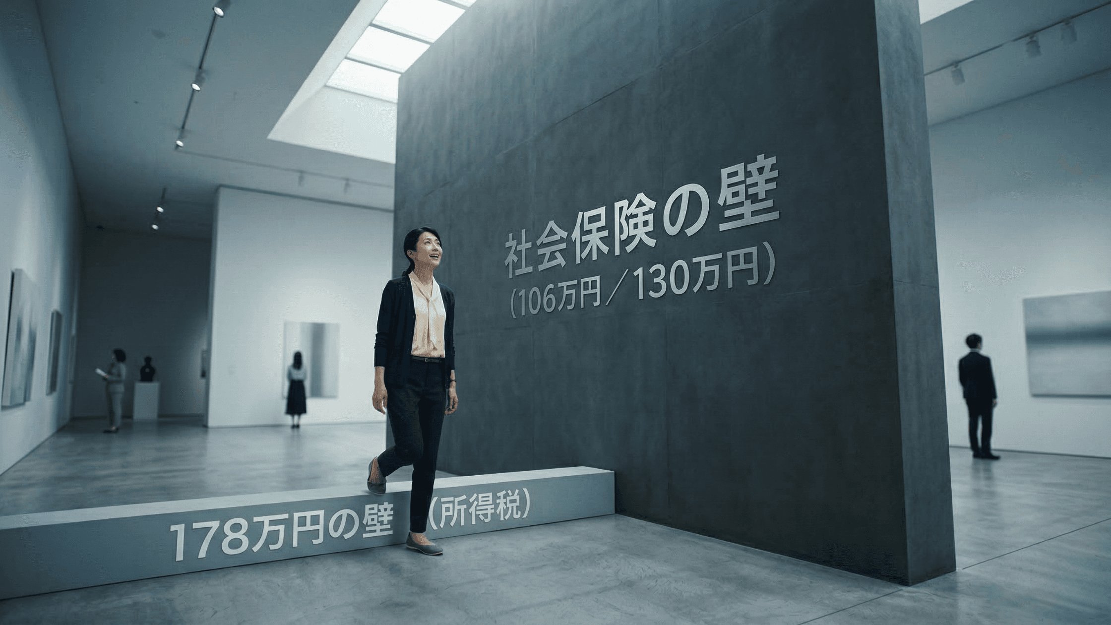 所得税と社会保険の壁のイメージ図